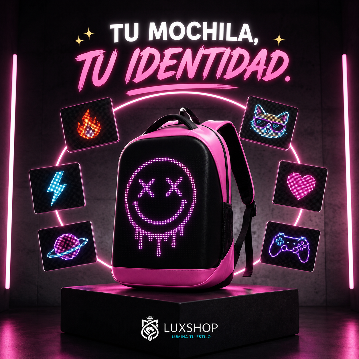 Mochila Inteligente con LED Impermeable