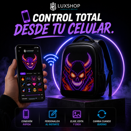 Mochila Inteligente con LED Impermeable